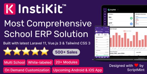 InstiKit School v4.2.0 Nulled – School Management System & School ERP Script