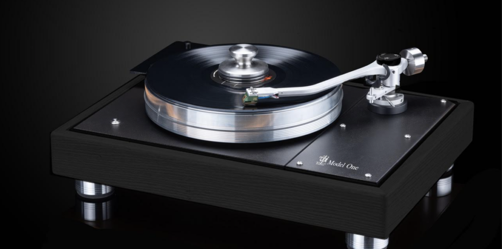 VPI Model One turntable on black background