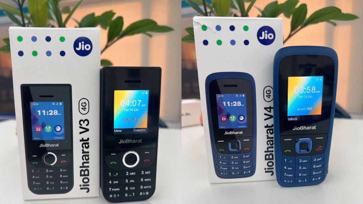 JioBharat V3, V4 4G Feature Phones With Unlimited Calling Launched in India