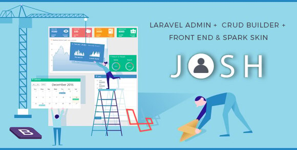 Josh v11.0 – Laravel Admin Template + Front End + CRUD Script