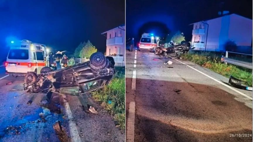 L’auto si ribalta e finisce contro un muretto in Friuli: Stefano muore a 37 anni, sbalzato a 4 metri