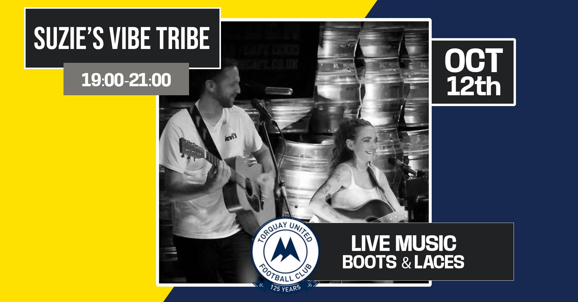 Live Entertainment In Boots & Laces This Saturday! – Torquay United