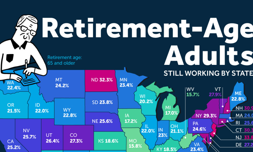 Mapped: Retirement-Age Workers by U.S. State