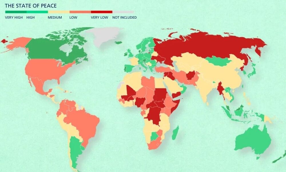 Mapped: The World’s Peacefulness in 2024