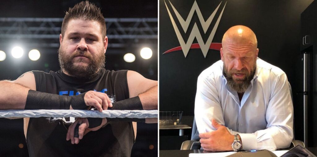 WWE Superstar Kevin Owens and Triple H (Images via WWE.com and Triple H on X)