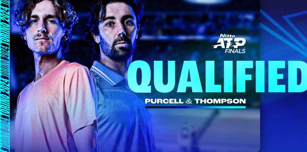 Max Purcell and Jordan Thompson will compete in the Nitto ATP Finals for the first time.