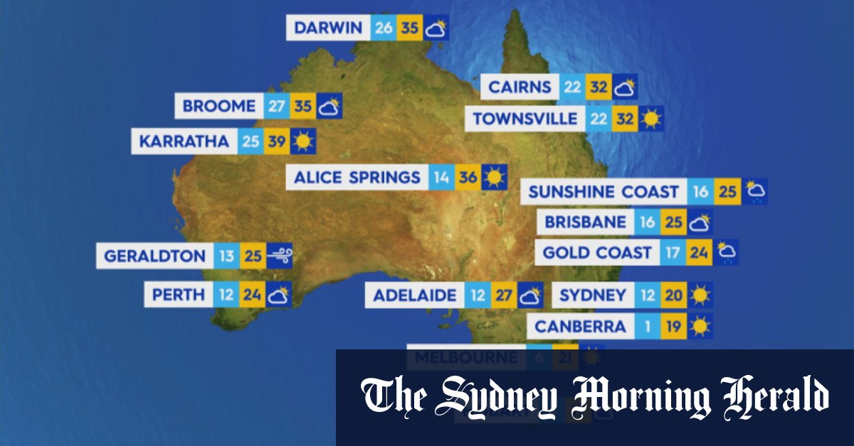 National weather forecast for Saturday October 26