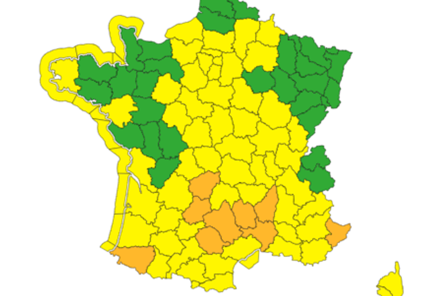 Neuf départements du sud en vigilance orange pour « pluies-inondations » jeudi