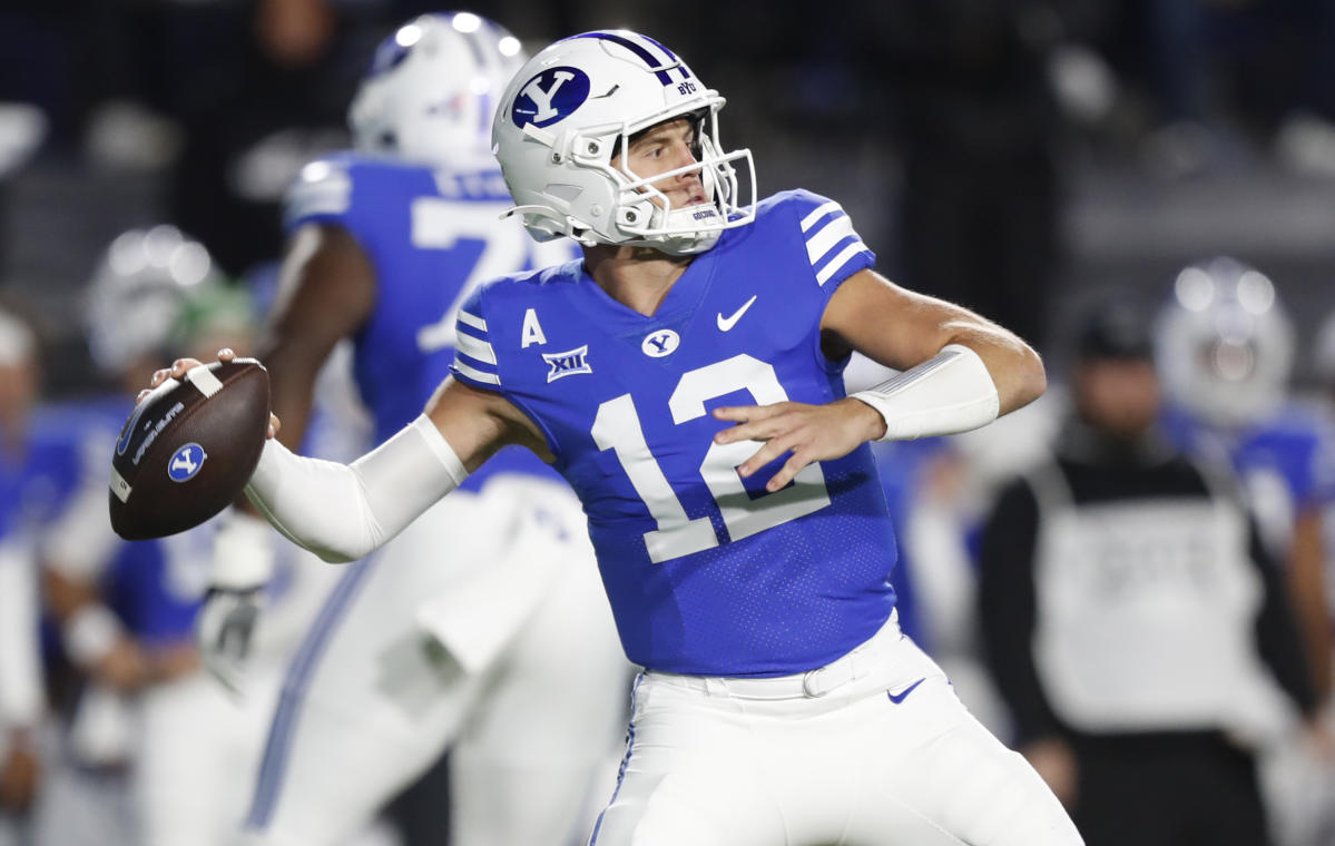 No. 13 BYU stays undefeated, improves to 7-0 with last-minute, 38-35 win over Oklahoma State