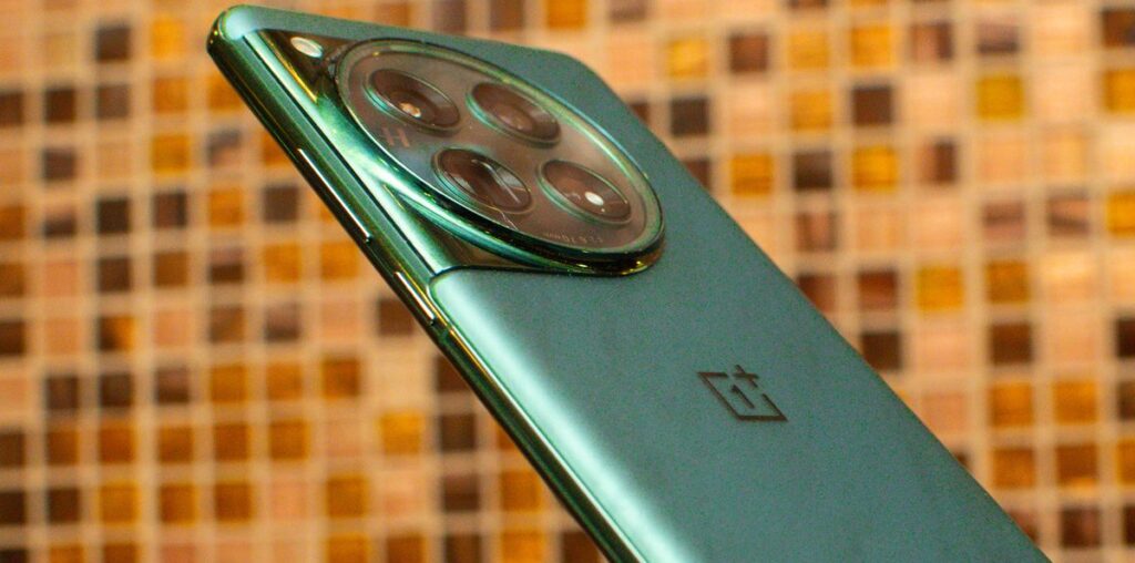 The OnePlus 12 phone, from the back