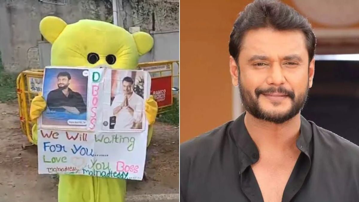 PHOTO: Fan Dresses Up As Teddy Bear To Meet Murder-Accused Darshan In Karnataka Jail