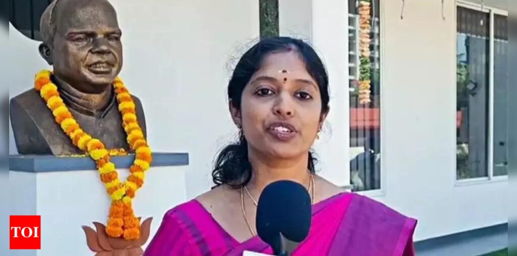 'People of Wayanad require change': BJP candidate Navya Haridas files nomination | India News - Times of India