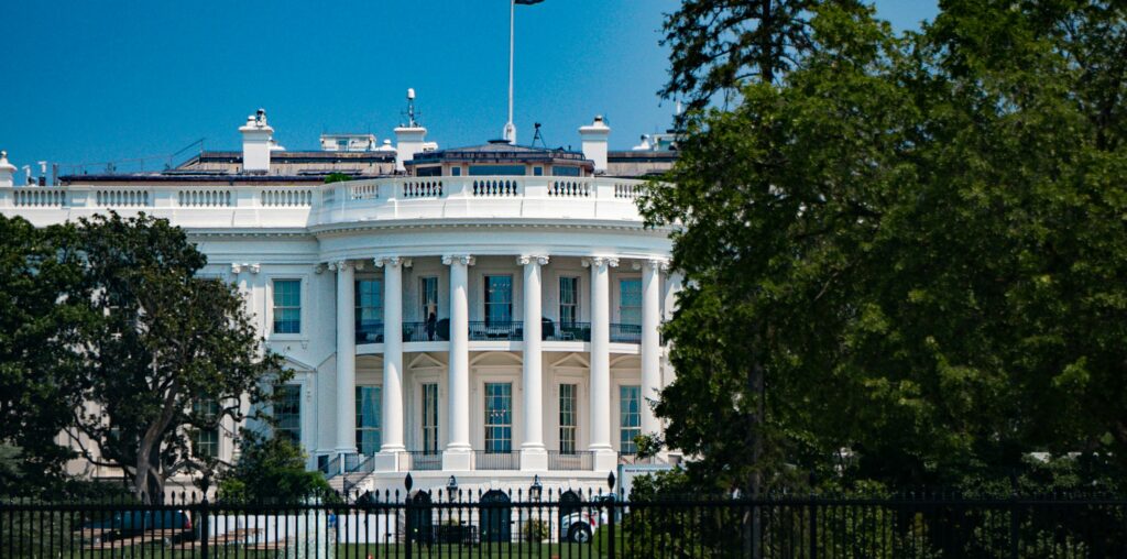 Photo of the White House as President Biden issues the first US National Security Memorandum on AI to provide a framework on how American approaches artificial intelligence from that perspective.