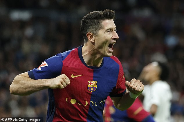 Real Madrid 0-4 Barcelona: Kylian Mbappe and Co have a night to forget in the Frenchman’s first El Clasico – as Robert Lewandowski’s brace helps send Hansi Flick’s side six points clear