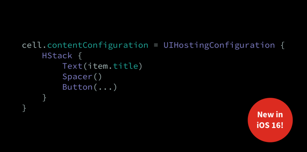 Rendering SwiftUI views within UITableView or UICollectionView cells on iOS 16 | Swift by Sundell