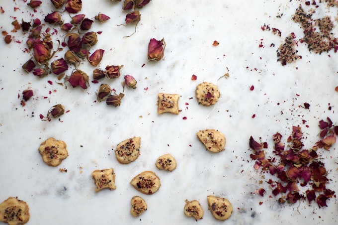 Rose Shortbread Cookies