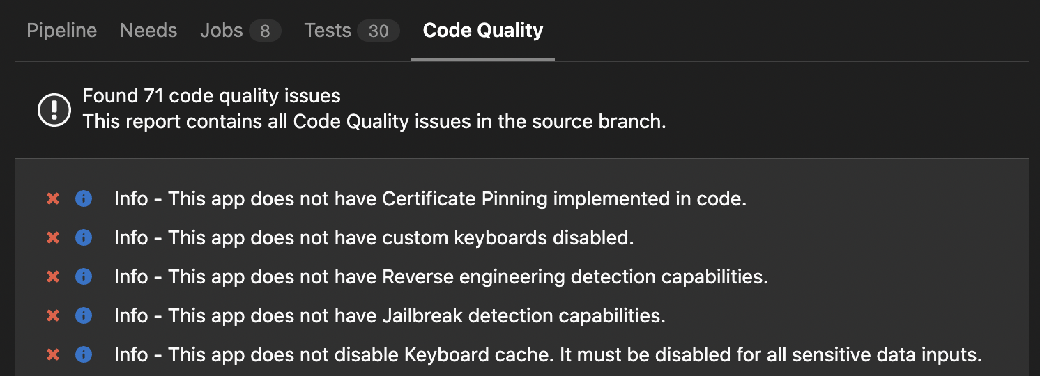 Security Application Static Analysis applied to iOS and Gitlab CI