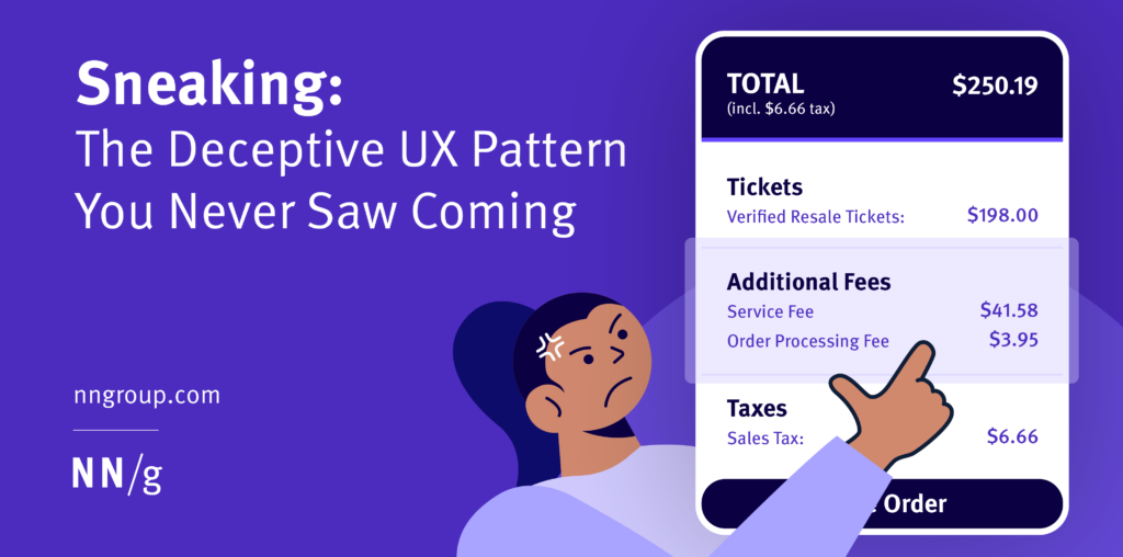 Sneaking: The Deceptive UX Pattern You Never Saw Coming