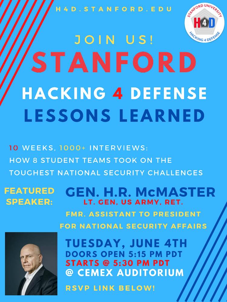 Steve Blank You’re Invited: Hacking for Defense and Lean LaunchPad Final Presentations