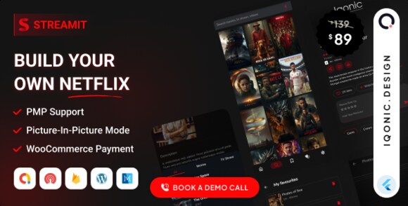 Streamit v9.1.0 – Movie, TV Show, Video Streaming Flutter App with WordPress Backend Source Code