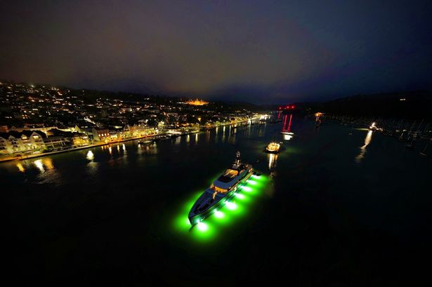 Stunning new superyacht spotted on River Dart during first voyage