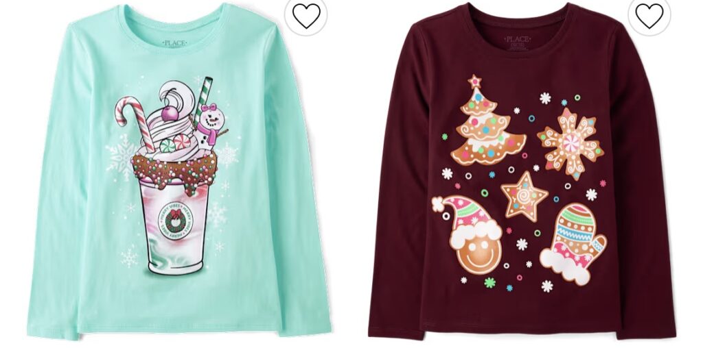 The Children's Place: Graphic Holiday Tees only $3.50!