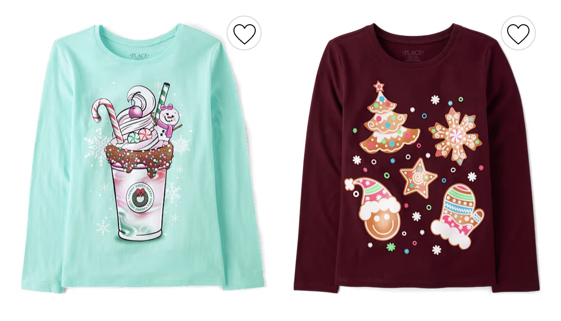 The Children’s Place: Graphic Holiday Tees only $3.50!