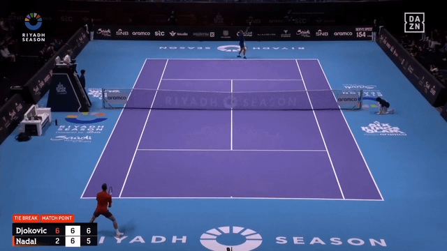 The last point ever played between two of the most successful male tennis players in history