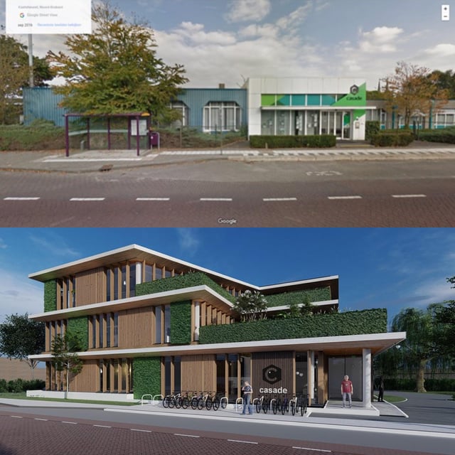 The new green office for Casade in Kaatsheuvel: a before and after view