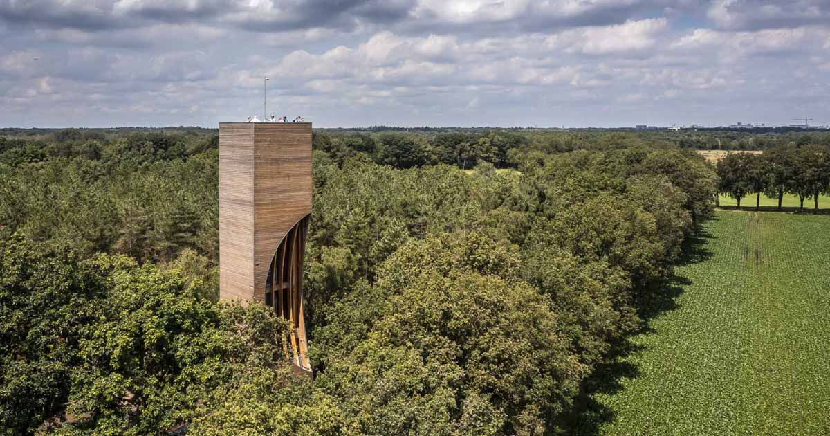 This Wood Watchtower Is Also A Home For Bats