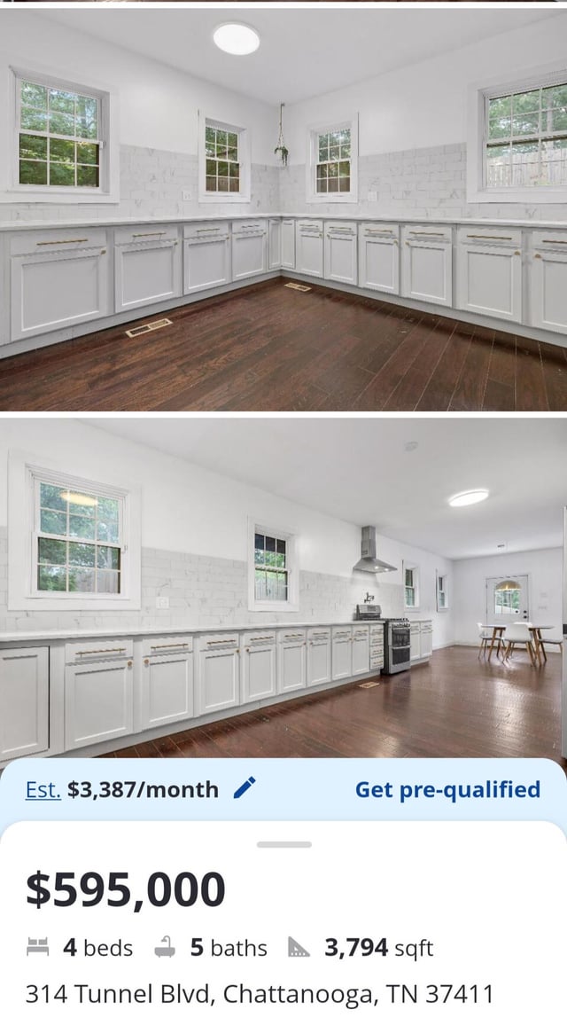 This kitchen has the uncanny valley of cabinets