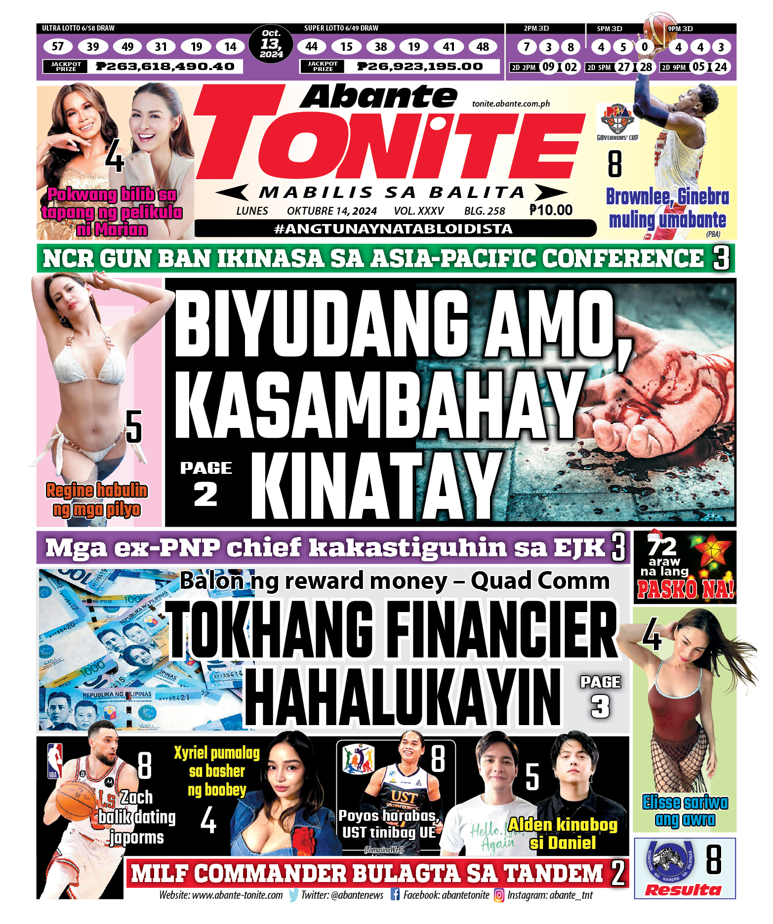 Tonite Front Page | Balita Ngayong Oktubre 14, 2024 | Abante Tonite