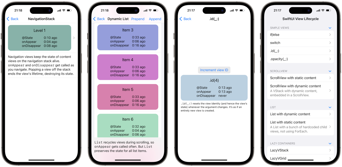 Understanding SwiftUI view lifecycles