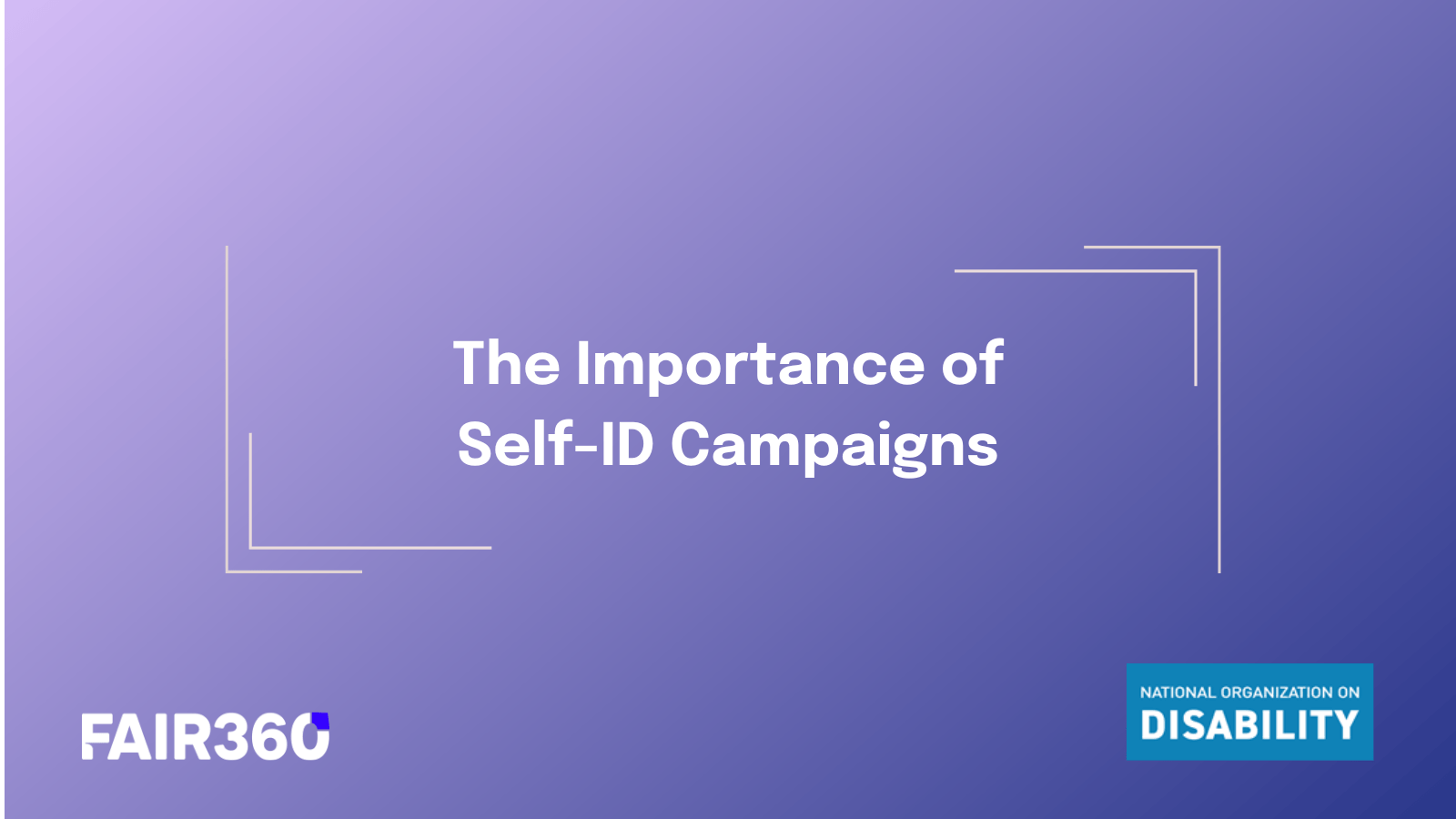 Understanding the Importance of Self-ID Campaigns