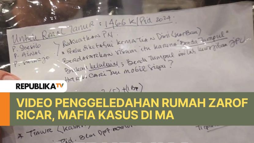 Video Penggeledahan Rumah Zarof Ricar, Mafia Kasus di MA |Republika Online