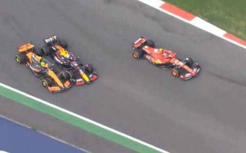 Watch: Lando Norris hits out at ‘dangerous’ Max Verstappen as Red Bull driver receives 20sec penalty