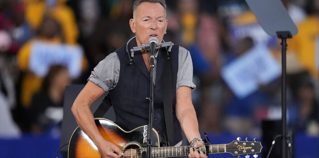 Watch: Springsteen calls Trump an ‘American tyrant’ at Harris’s star-studded rally