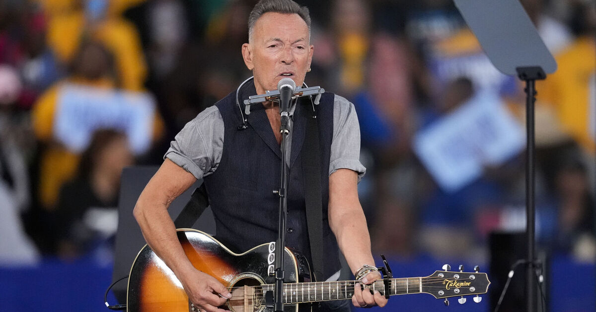 Watch: Springsteen calls Trump an ‘American tyrant’ at Harris’s star-studded rally