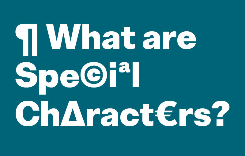 What's a special character? | Envato Tuts+