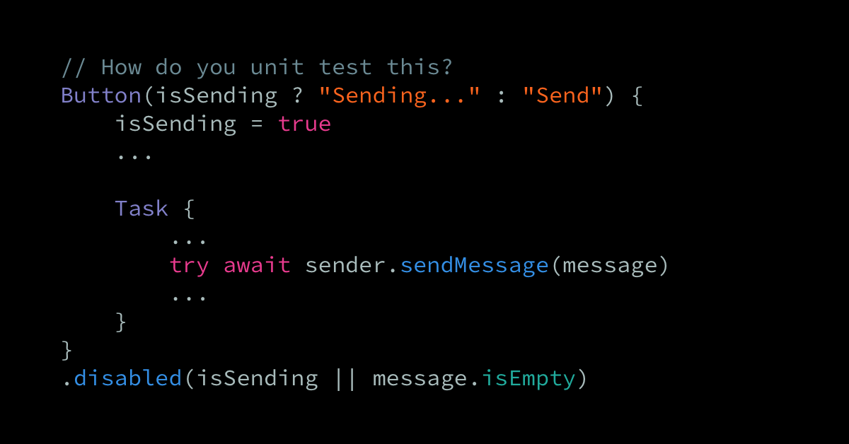 Writing testable code when using SwiftUI | Swift by Sundell