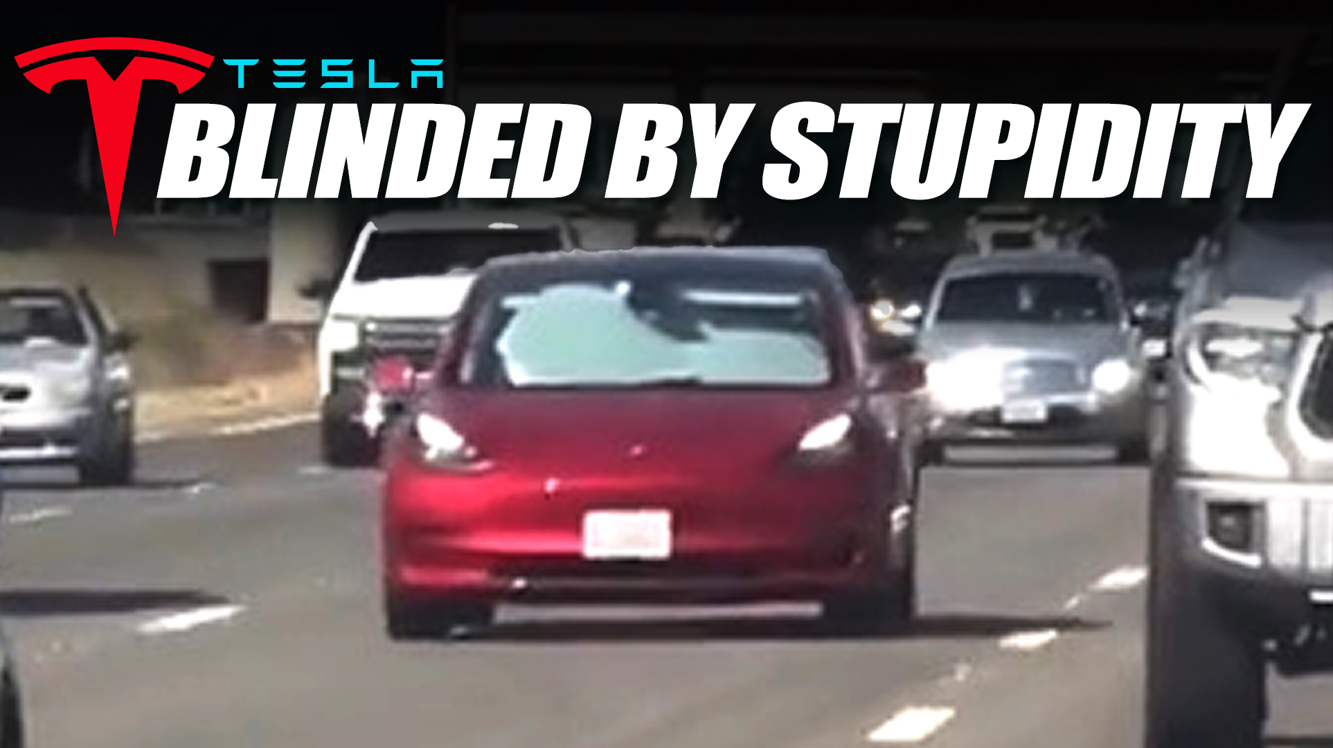 You Can’t Make This Up: Tesla Owner Blocks Windshield With Sunshade, Lets FSD Drive | Carscoops