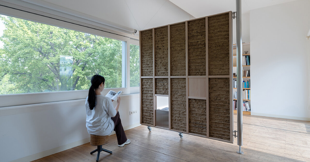 studio heech’s partition puts contemporary twist on traditional korean wattle & daub method