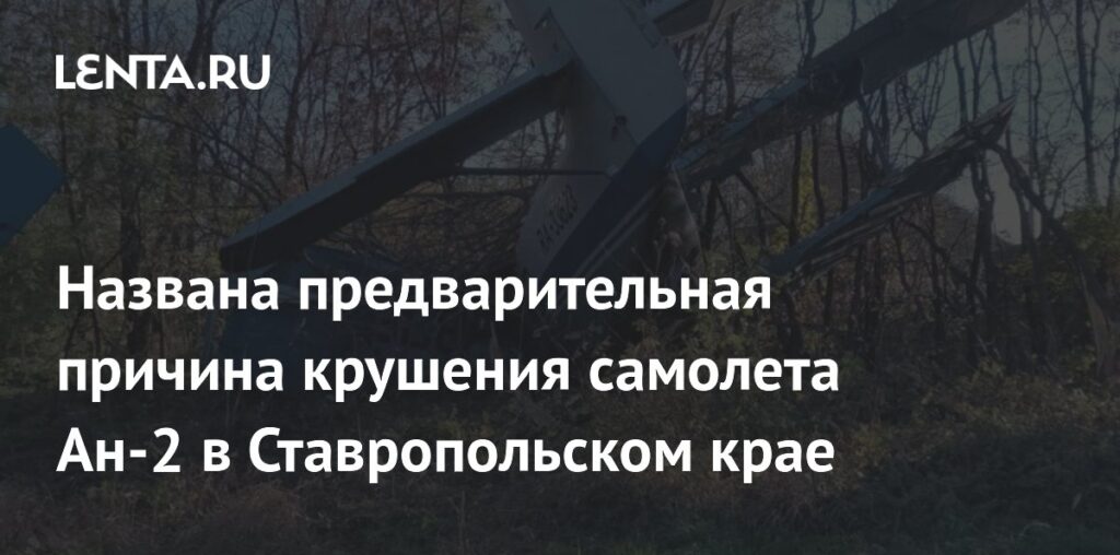 Названа предварительная причина крушения самолета Ан-2 в Ставропольском крае