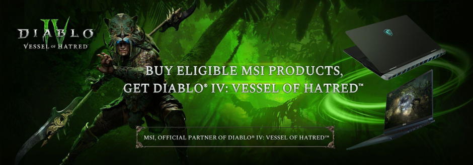 သတင်းထုတ်ပြန်ချက် – MSI နှင့် Blizzard Entertainment® တို့သည်  Diablo® IV – Vessel of Hatred™ expansion အတွက် စိတ်လှုပ်ရှားစရာ ပူးပေါင်းဆောင်ရွက်မှုကို ကြေညာခဲ့ပါသည်