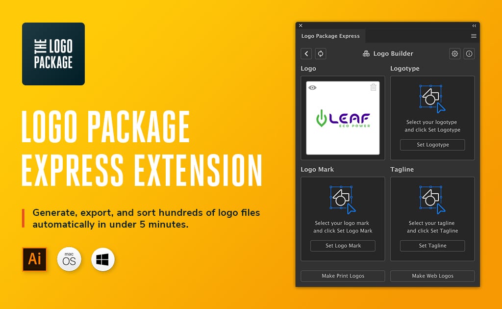 40% Off Logo Package Express (Discount Coupon) Illustrator Extension