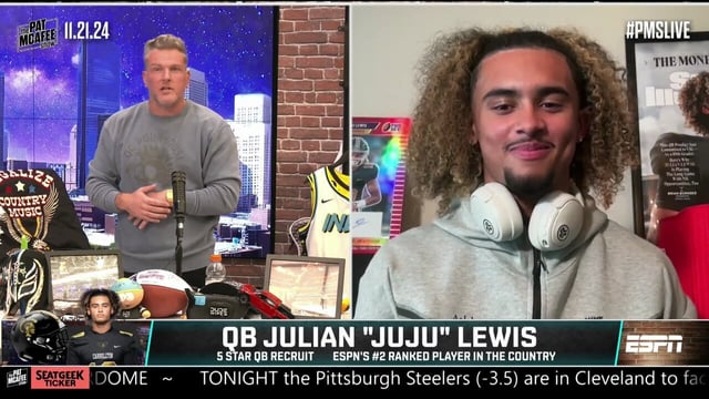 5-star QB Julian “Juju” Lewis Commits to Colorado Live on the Pat McAfee Show