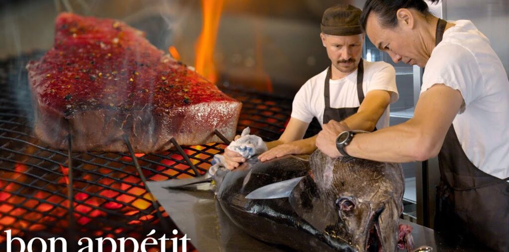 A Day at LA’s Hottest Japanese Restaurant Breaking Down a 137lb Tuna | On The Line | Bon Appétit