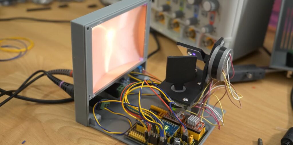 A Laser With Mirrors Makes A CRT-like Display