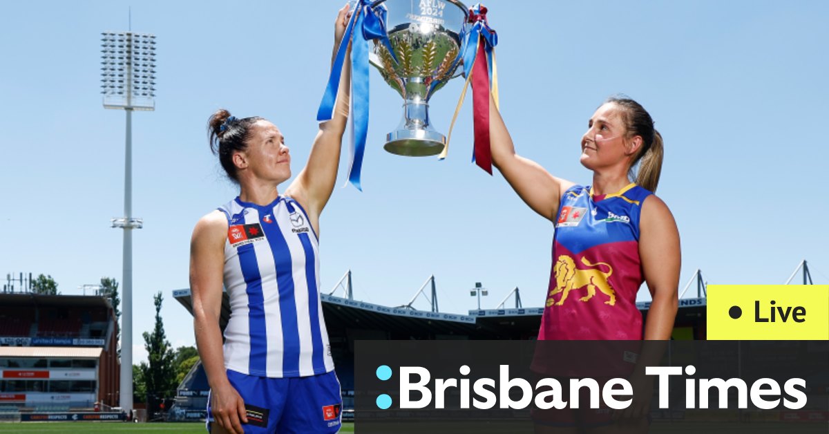 AFLW grand final 2024 LIVE updates: North Melbourne Kangaroos, Brisbane Lions face off for AFLW flag