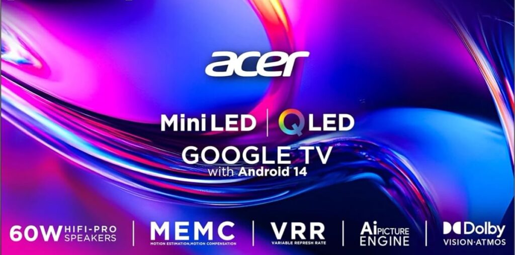 Acer M Series 65 inch Ultra HD 4K Smart QLED TV (AR65UDMGR2885AT)